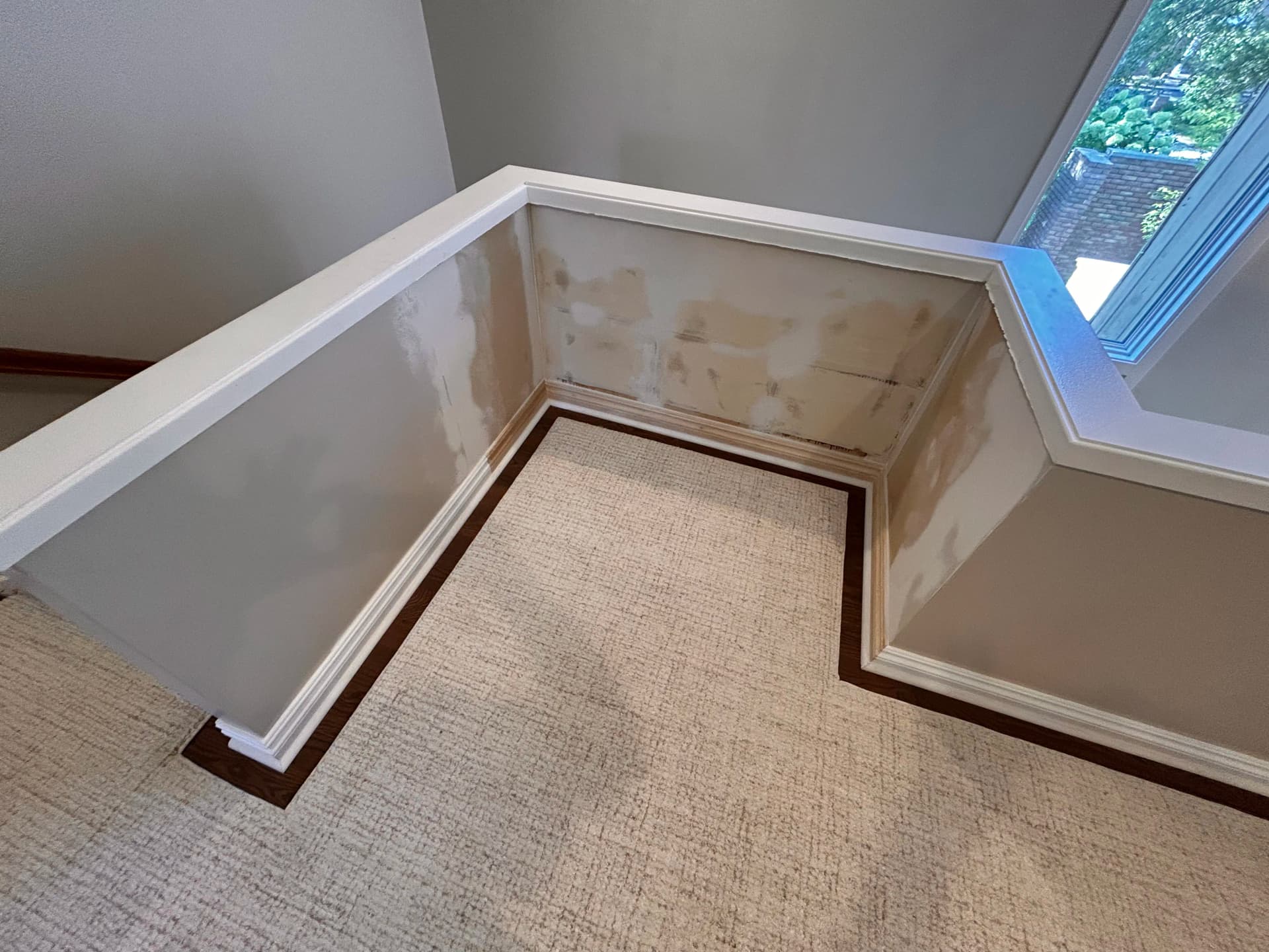 Stairwell Paint and Handrail Restain in Grosse Pointe Shores image