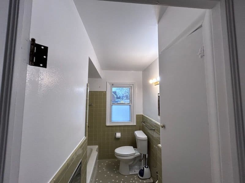 Vintage Green Bathroom Makeover with Benjamin Moore in Roseville