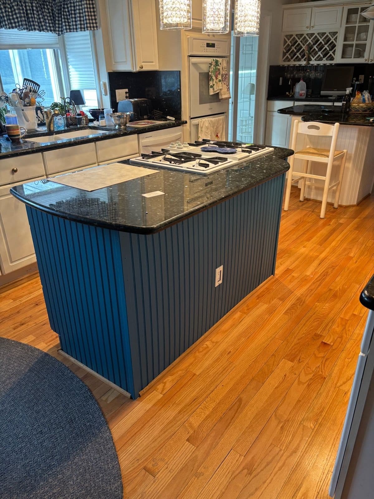 Kitchen Island Blue Makeover