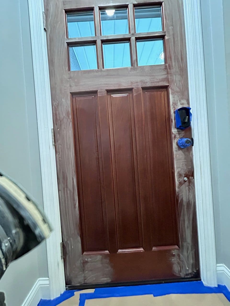 Front Door Transformation with Sleek Black Finish