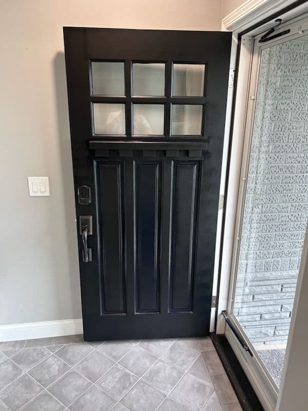 Gallery photos for Front Door Transformation with Sleek Black Finish: Image #2