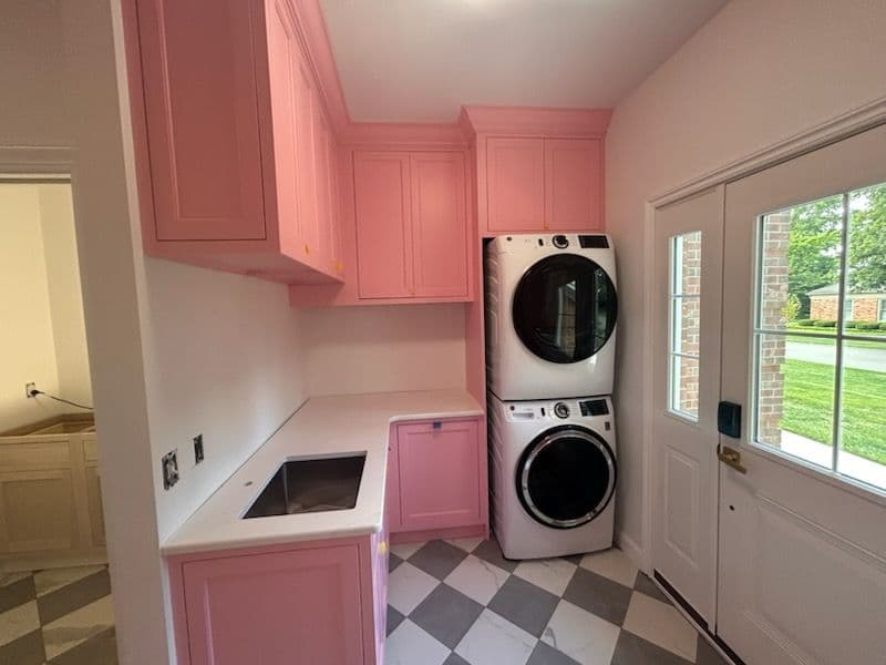 Gallery photos for Vibrant Pink Laundry Room Transformation: Image #1