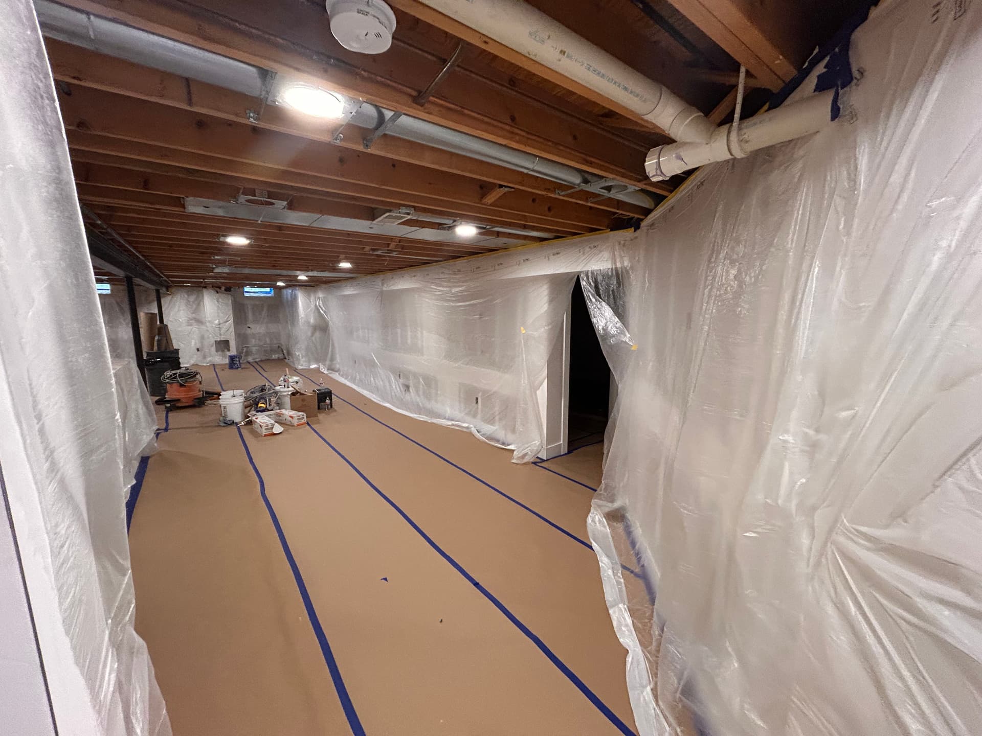 Basement Dryfall Ceiling Sprayout Done Right in Macomb image